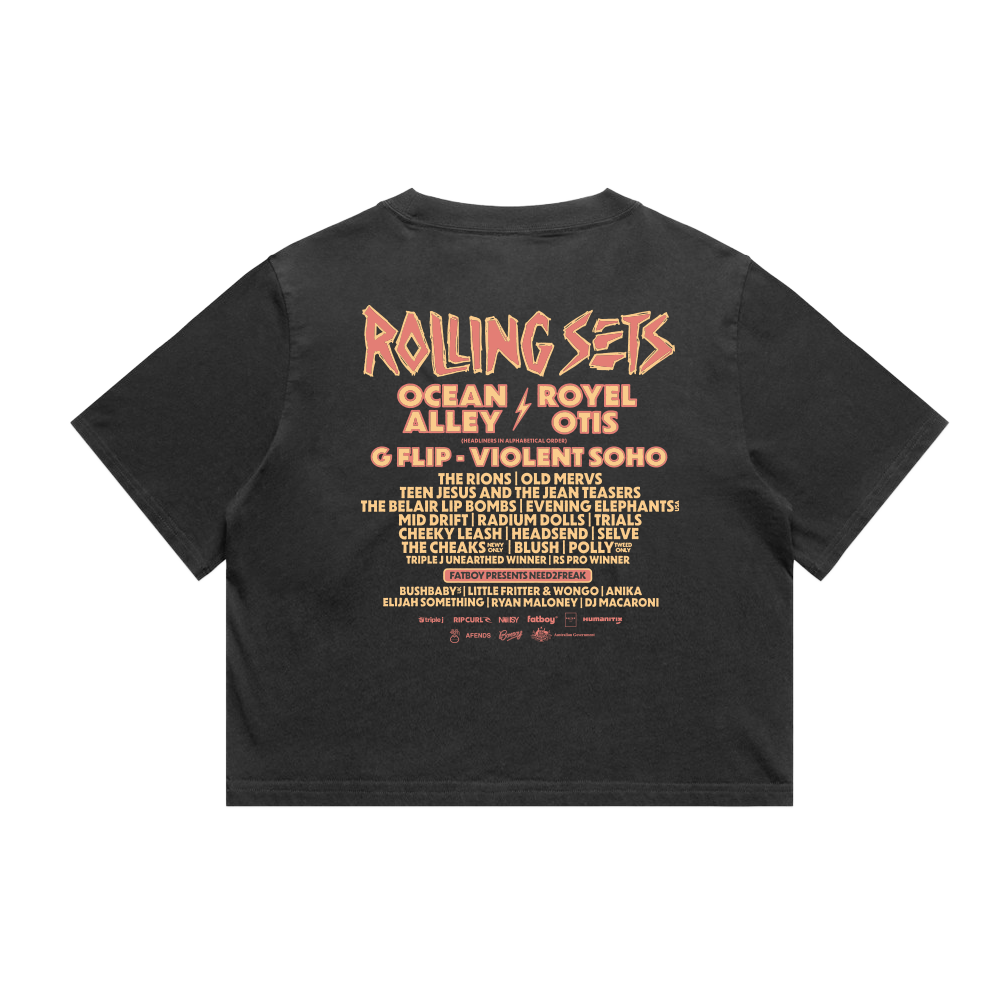 Rolling Sets Lineup Faded Box Tee Black