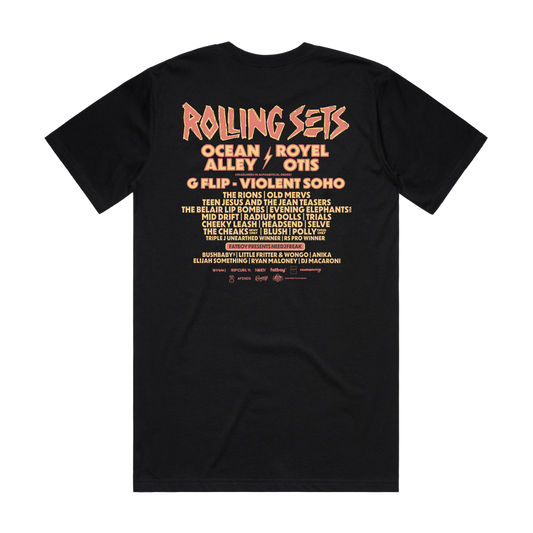 Rolling Sets Lineup Tee - Black