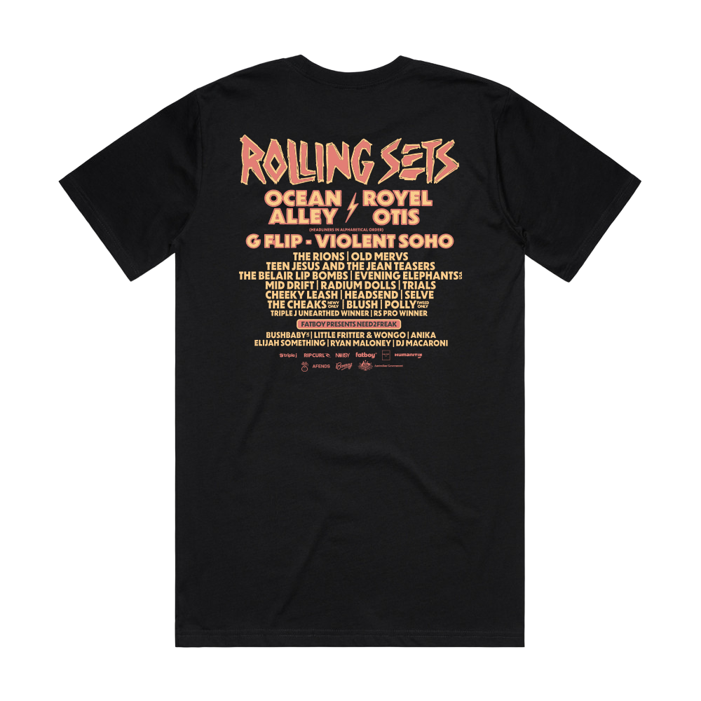 Rolling Sets Lineup Tee - Black