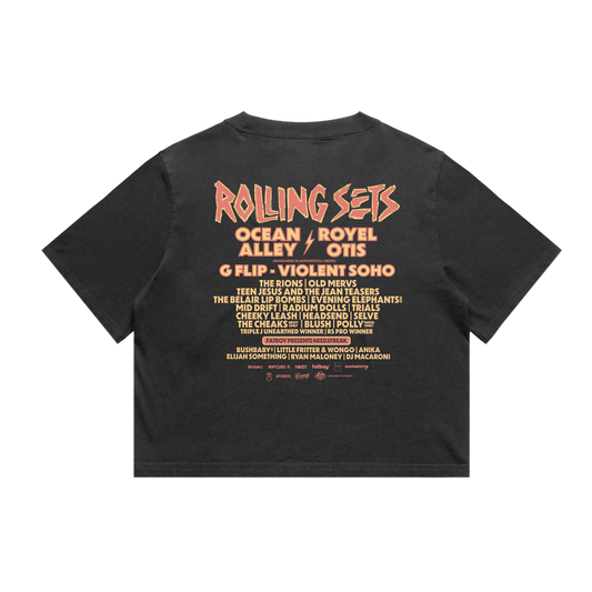 Rolling Sets Lineup Faded Box Tee Black