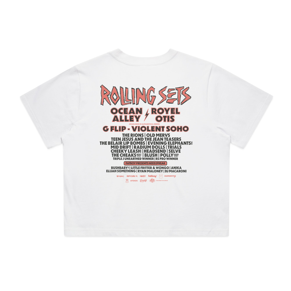 Rolling Sets Lineup Faded Box Tee White