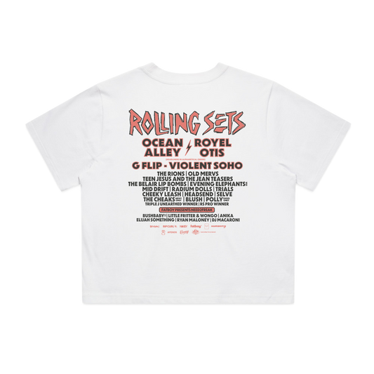 Rolling Sets Lineup Faded Box Tee White